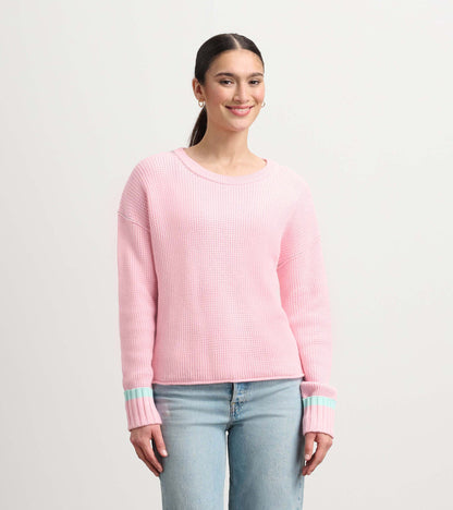 Hatley Waffle Knit Sweater - Fuchsia Pink