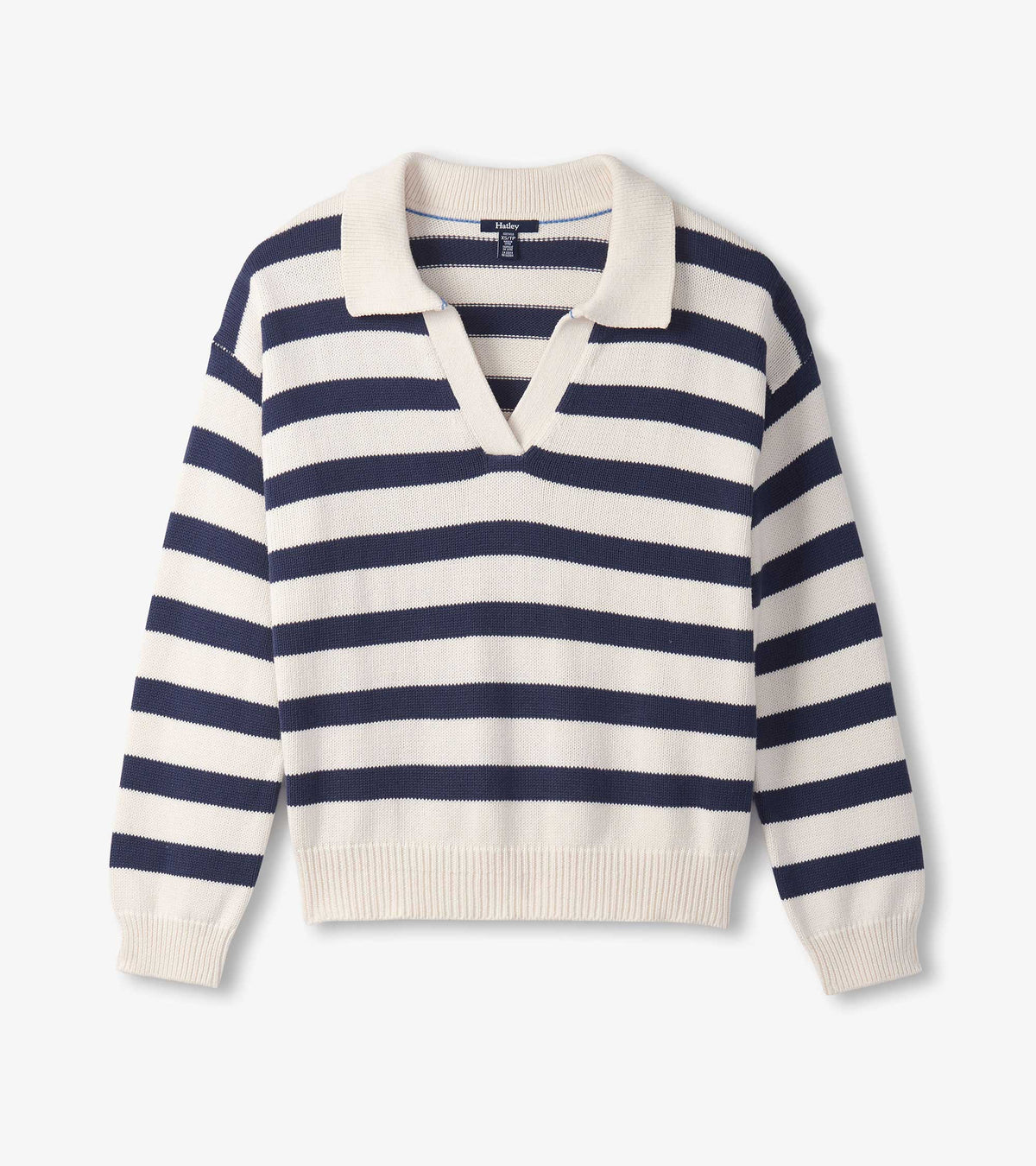 Hatley Johnny Collar Sweater - Nautical Stripes