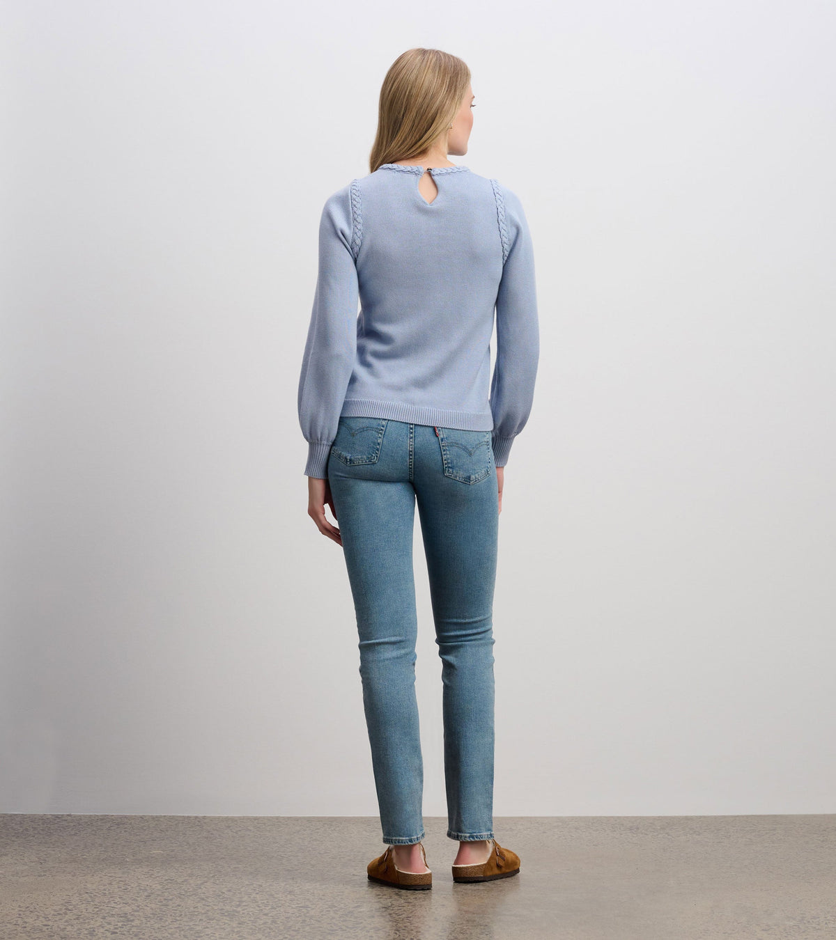 Hatley Braided Sweater - Bright Denim Blue