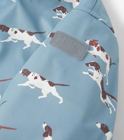 Hatley Boys Hunting Dogs Sherpa Lined Zip-Up Rain Jacket