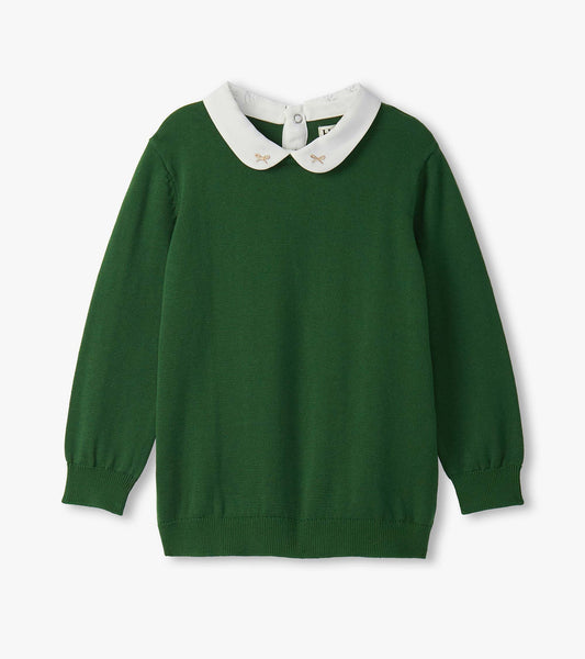 Hatley Girls Edin Green Little Pea Sweater