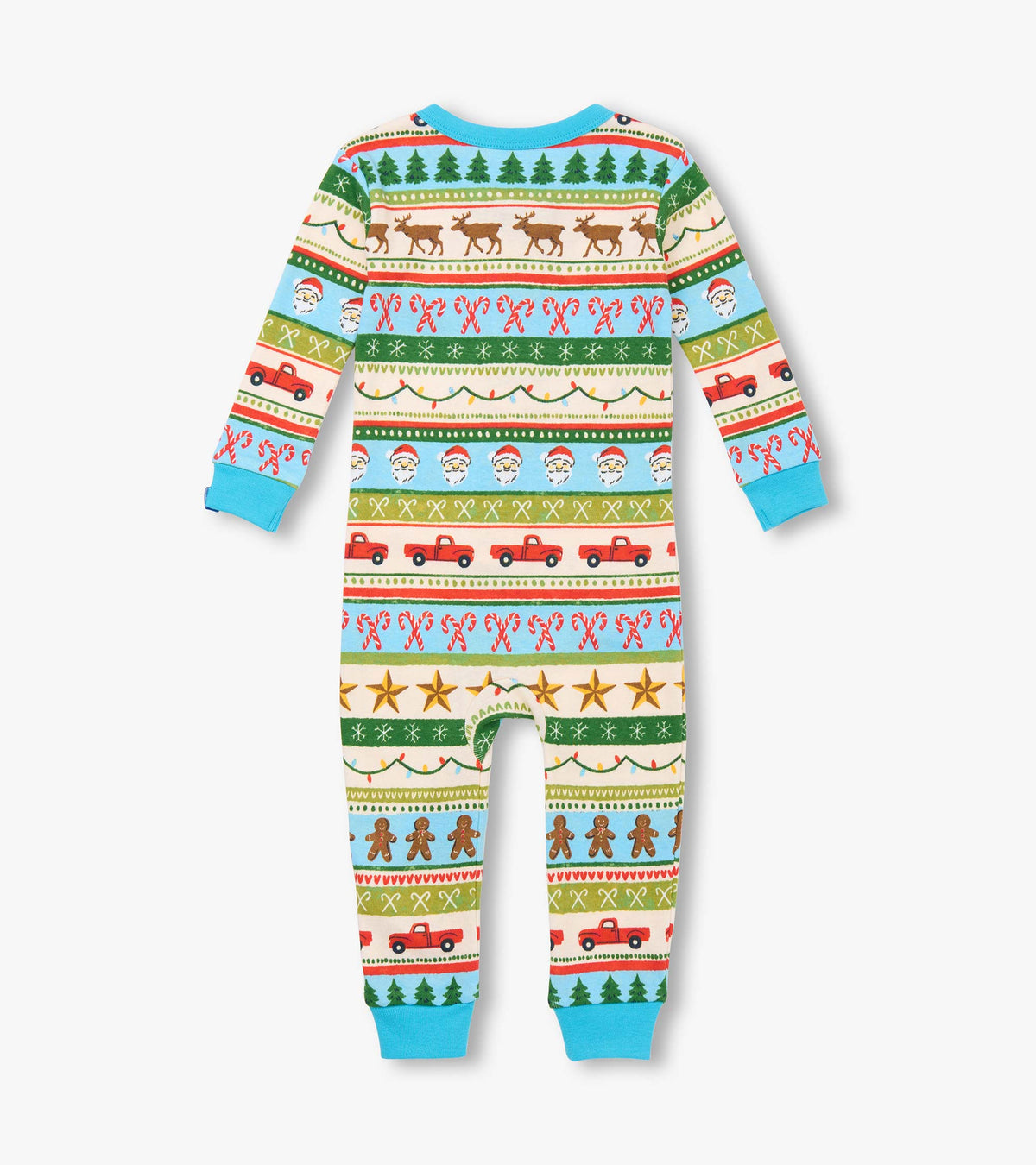 Hatley Baby Boys Blue Fun Fair Isle Cotton Sleeper