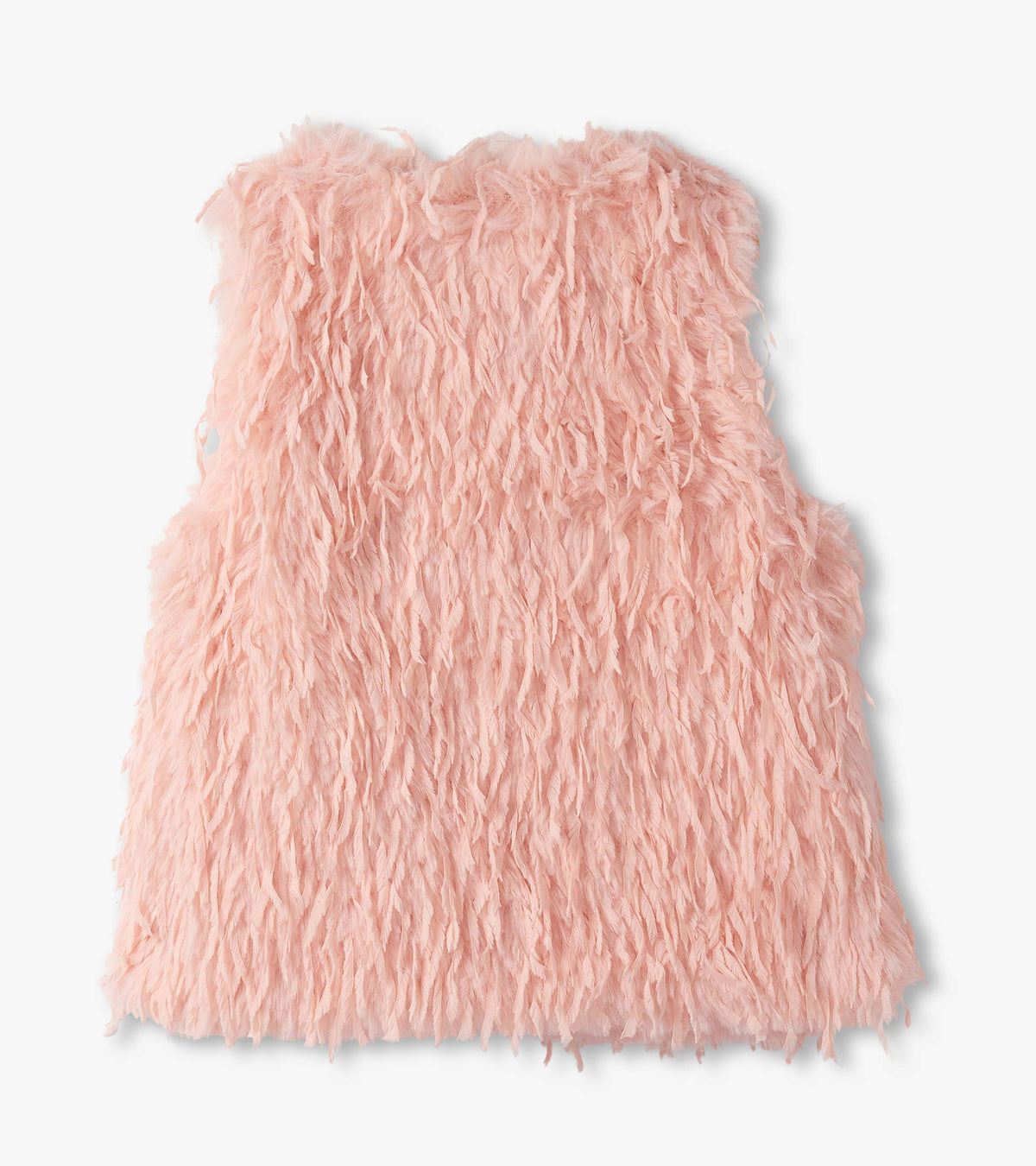 Hatley Girls Pale Pink Feather Faux Fur Vest