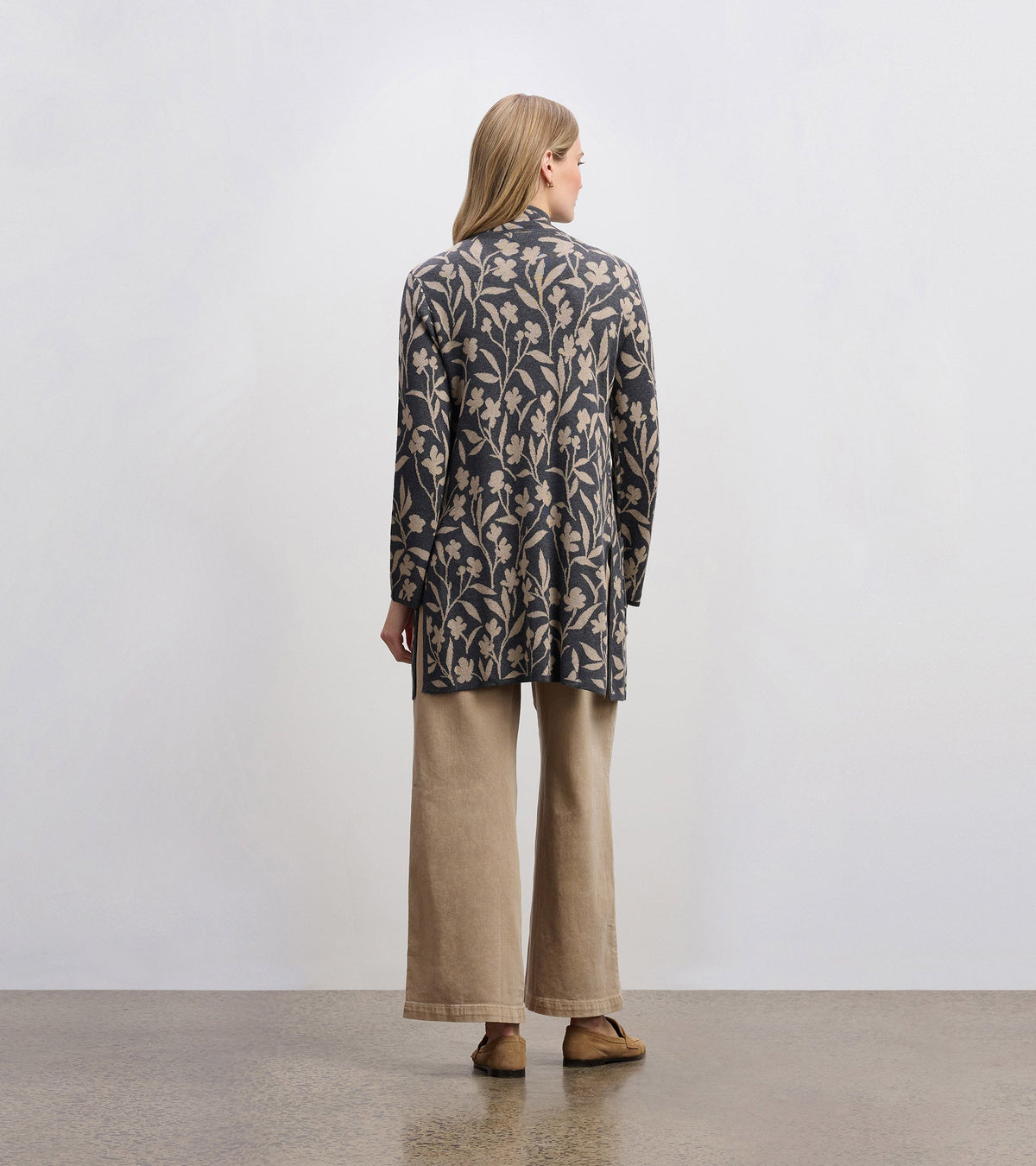 Hatley Sweater Blazer - Floral Vines