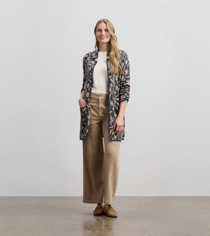 Hatley Sweater Blazer - Floral Vines