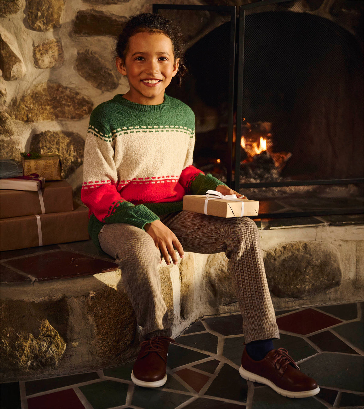 Hatley Boys Holiday Combo Crew Neck Sweater