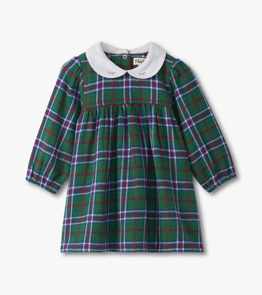 Hatley Baby & Toddler Girls Holiday Plaid Puff Sleeve Pinafore