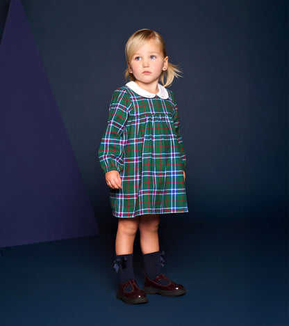 Hatley Baby & Toddler Girls Holiday Plaid Puff Sleeve Pinafore
