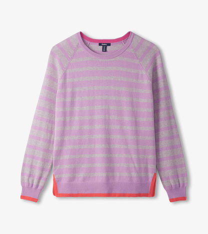 Hatley Olivia Sweater - Lilac Pink Stripes