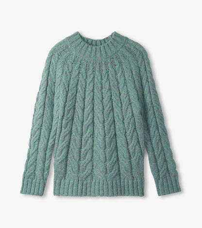 Hatley Dylan Cable Knit Sweater - Light Turquoise