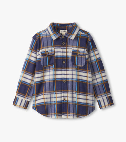 Hatley Boys Mountain Top Plaid Fleece Button-Up Shirt