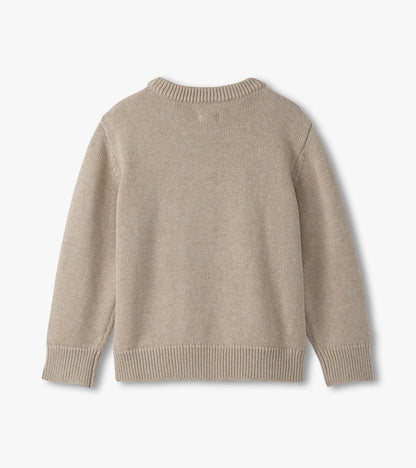 Hatley Boys Oatmeal Bear Crew Neck Sweater