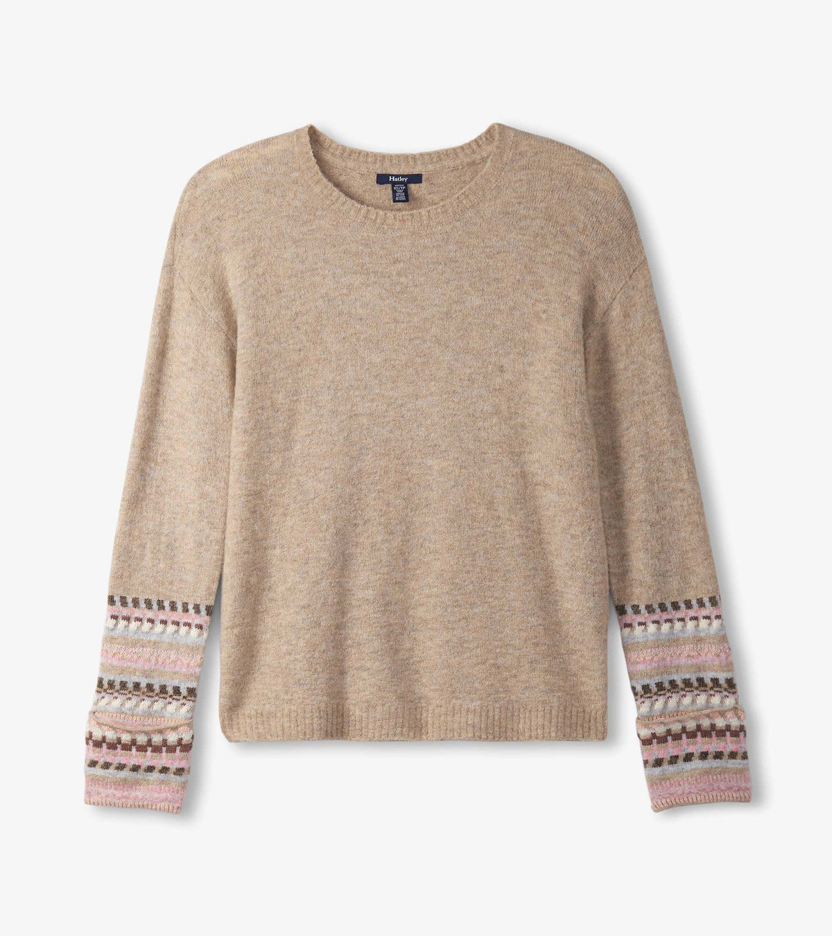 Hatley Jacquard Cuff Sweater - Oatmeal Melange