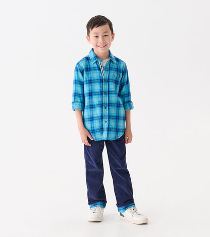 Hatley Boys Patriot Blue Pull-On Lined Corduroy Pants