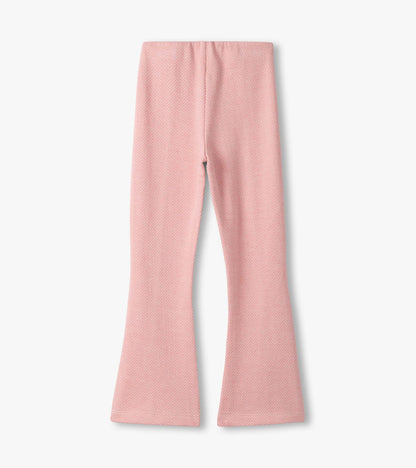 Hatley Girls Flamingo Pink Herringbone Bell Bottoms