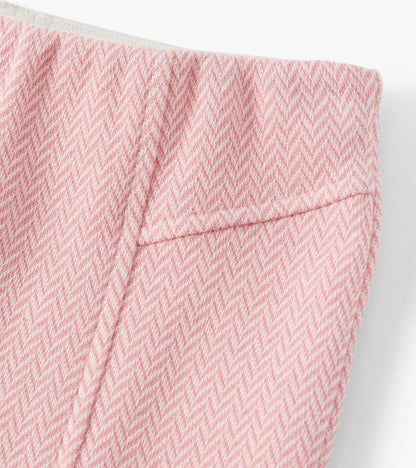 Hatley Girls Flamingo Pink Herringbone Bell Bottoms