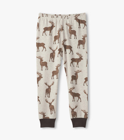 Hatley Boys Pine Brush Stags Cotton Pajama Set