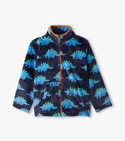 Hatley Boys Stegosaurus Fuzzy Fleece Zip-Up Jacket