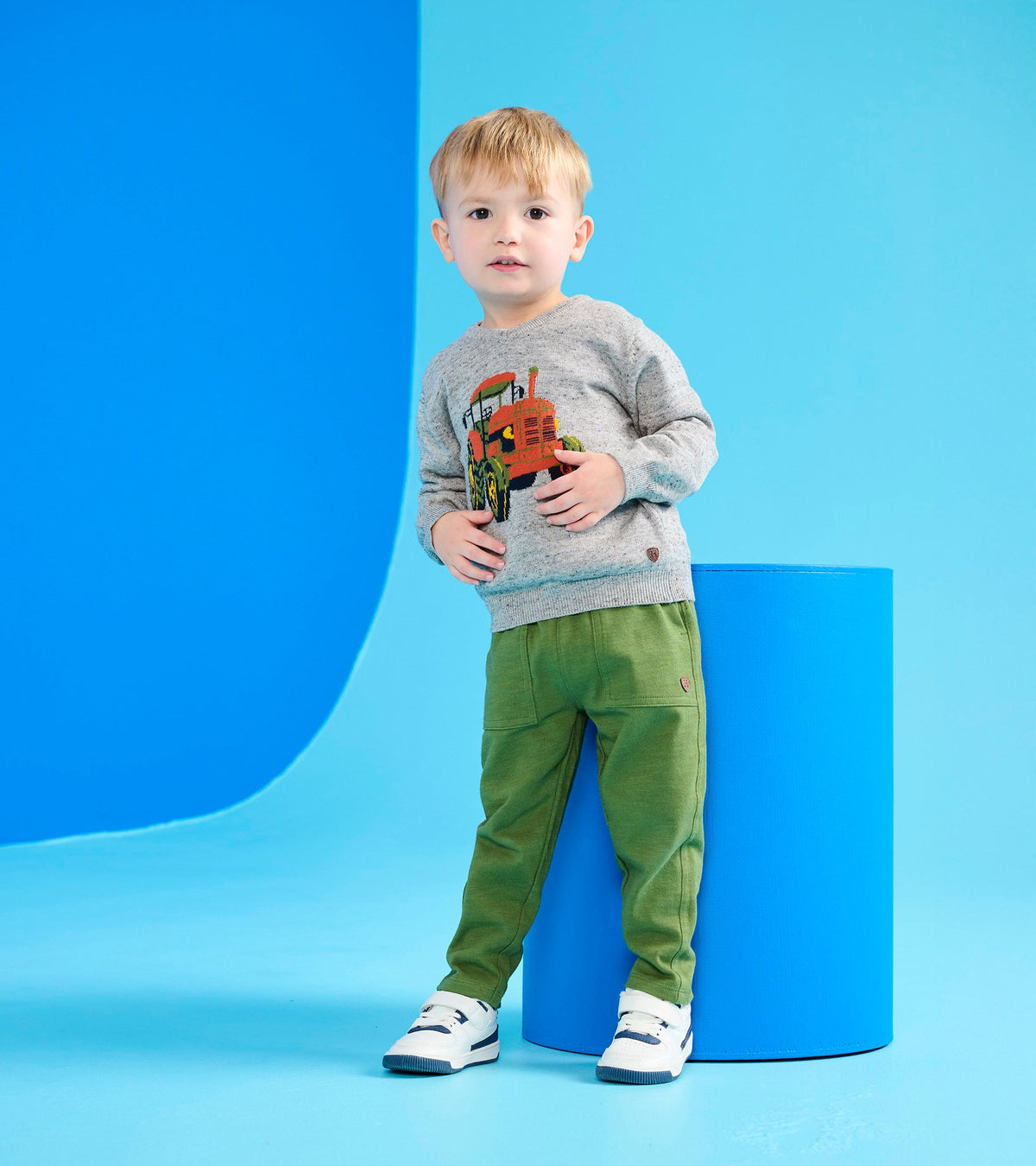 Hatley Baby & Toddler Boys Tractor V-Neck Sweater