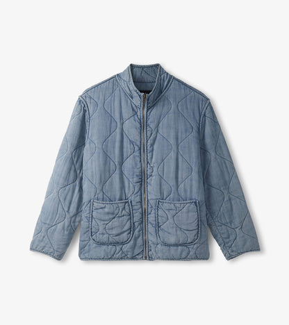 Hatley Quilted Tencel Jacket - Washed Blue