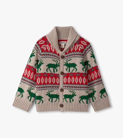 Hatley Baby & Toddler Boys Winter Elk Shawl Collar Cardigan