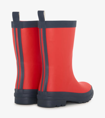 Hatley Kids Red & Navy Matte Rain Boots