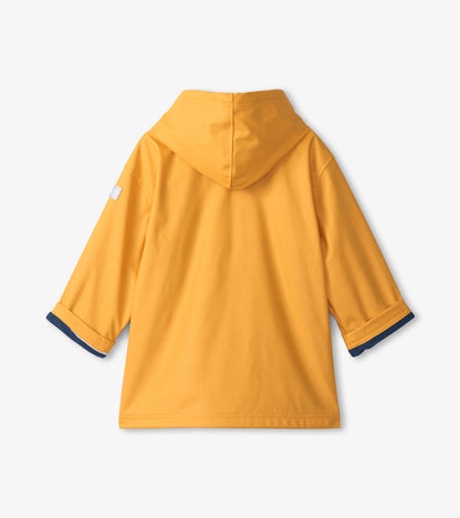Hatley Kids Yellow Zip-Up Rain Jacket