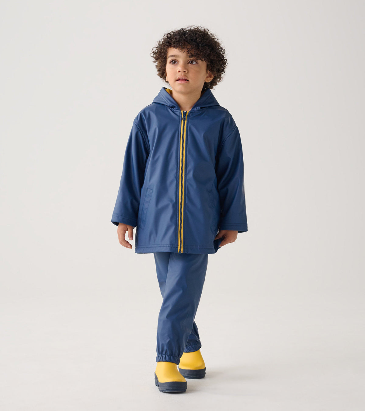 Hatley Kids Navy Zip-Up Rain Jacket