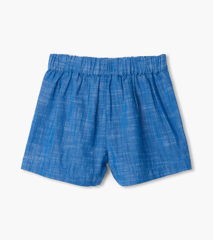 Hatley Girls Chambray Paper Bag Shorts