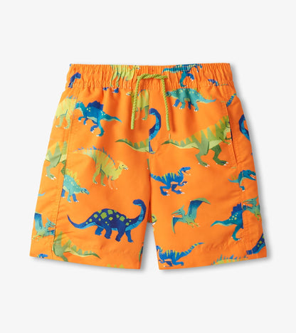 Hatley Boys Colorblock Dino Swim Shorts