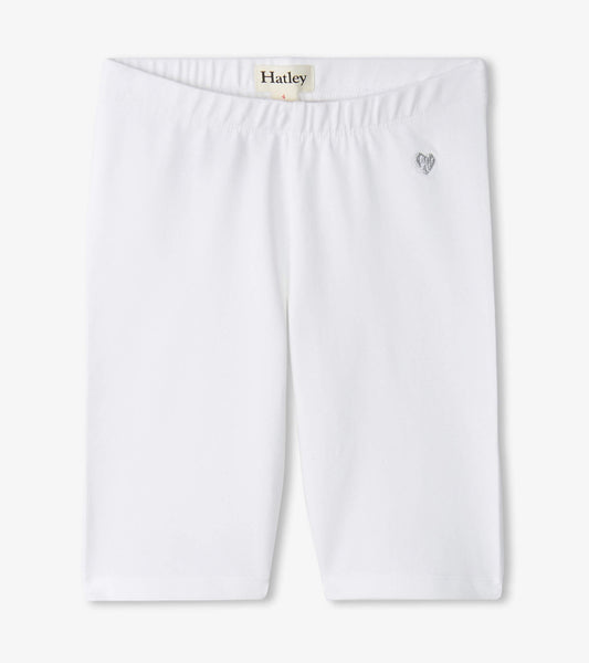 Hatley Girls White Bike Shorts
