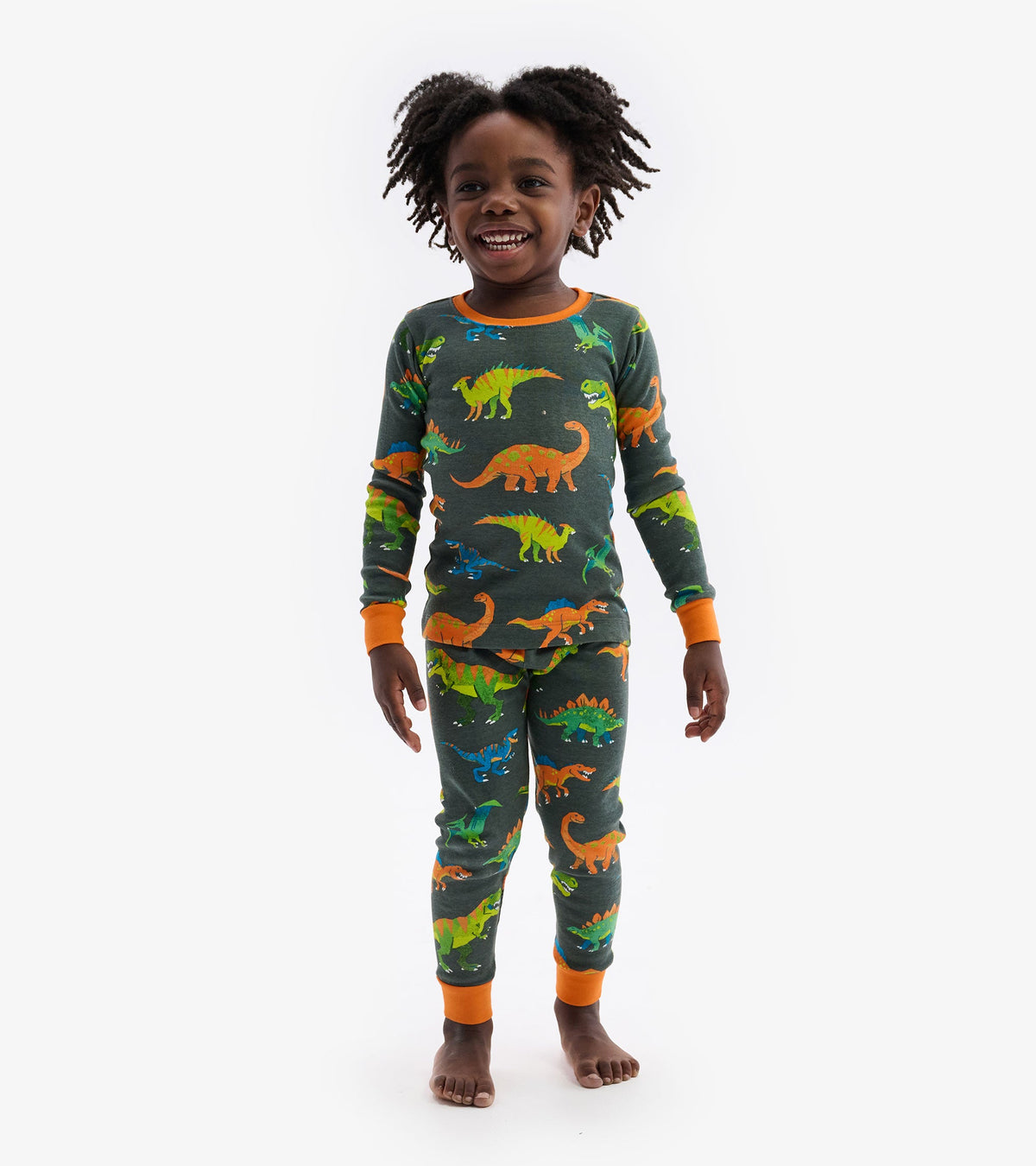 Hatley Colorblock Dino Pajama Set