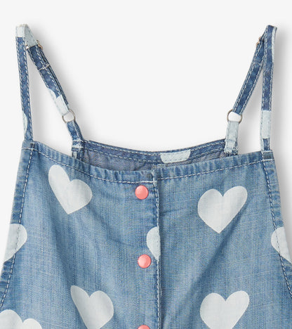 Hatley Girls Hearts Slouchy Overalls