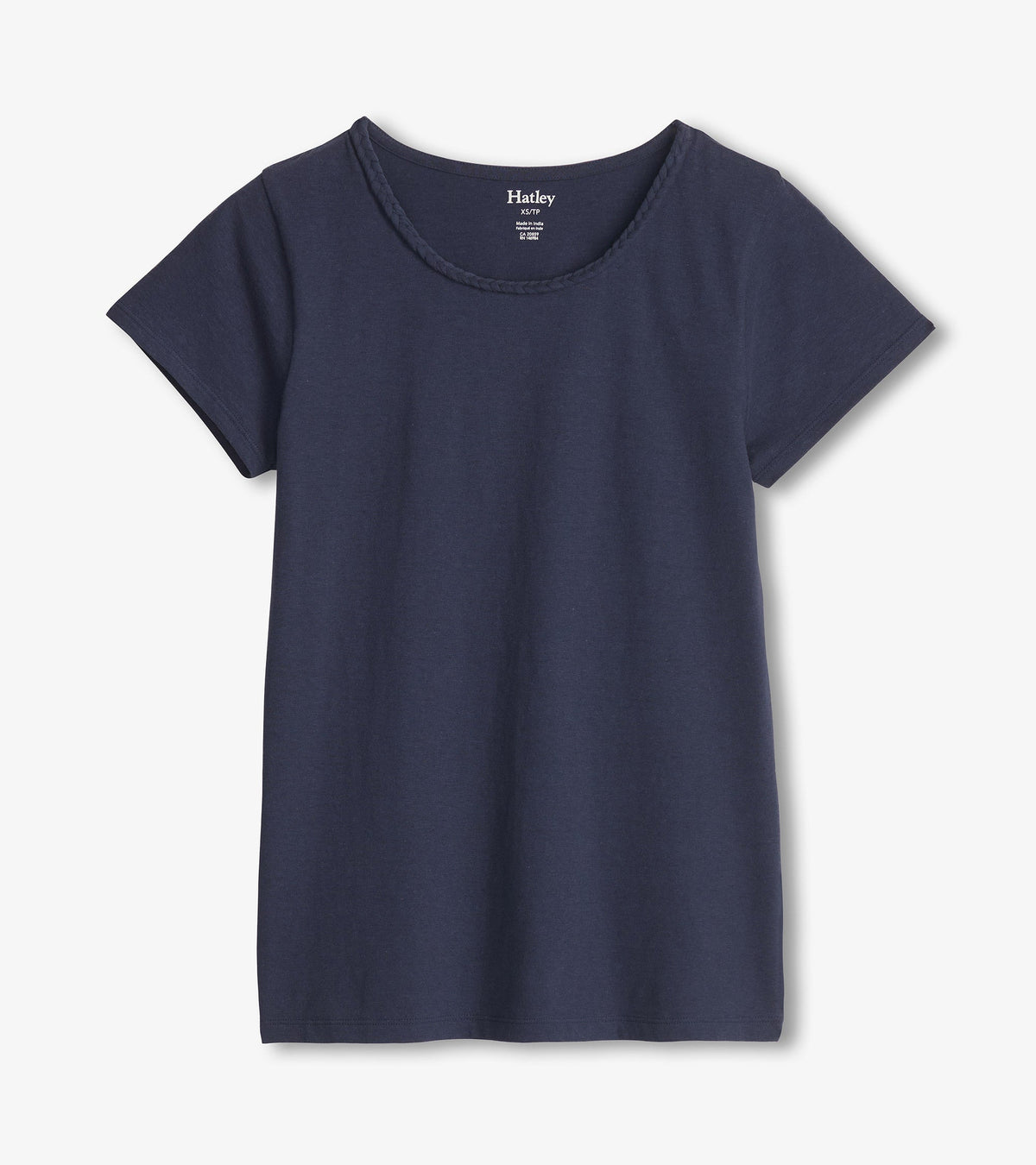 Hatley Braided Neck Tee - Navy