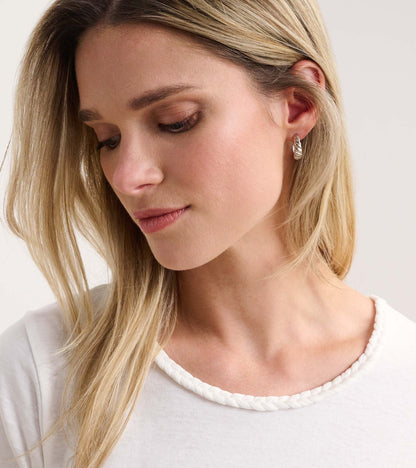 Hatley Braided Neck Tee - White
