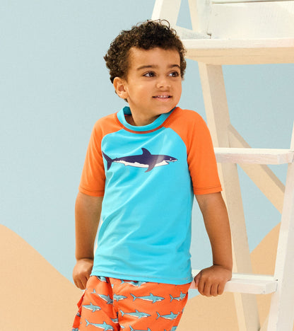 Hatley Boys Sharks Short Sleeve Rashguard