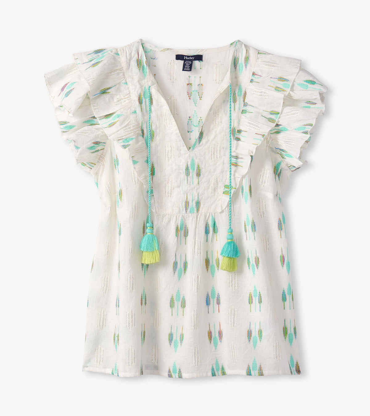 Hatley Alexa Popover - Blue Feather Ikat
