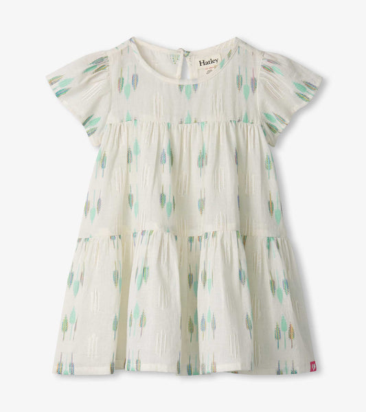 Hatley Baby & Toddler Girls Blue Feathers Woven Puff Dress