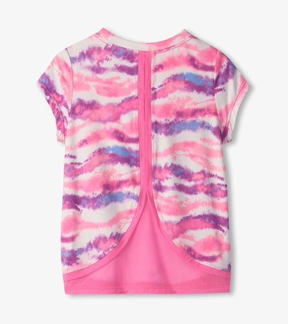 Hatley Girls Candy Ombre Mesh Trim T-Shirt