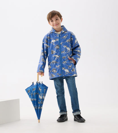 Hatley Boys Dino Extinction Zip-Up Rain Jacket