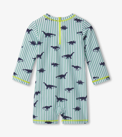 Hatley Baby Boys Dino Stripes One-Piece Rashguard