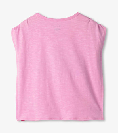 Hatley Girls Lilac Shell Cinched Shoulder Top