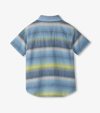 Hatley Boys Lime Green Stripes Button Down Shirt