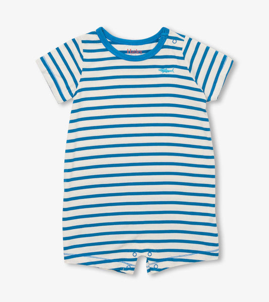Hatley Baby & Toddler Boys Shark Stripes Bamboo Romper