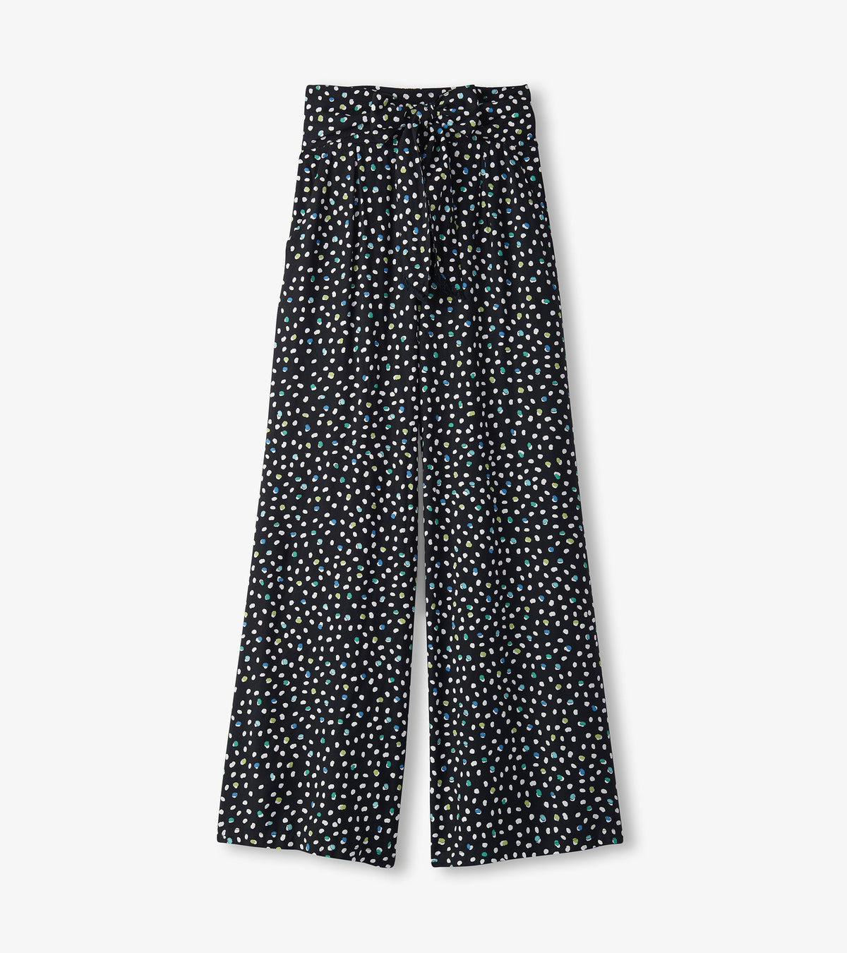 Hatley Belted Wide Leg Pants - Multi Dots
