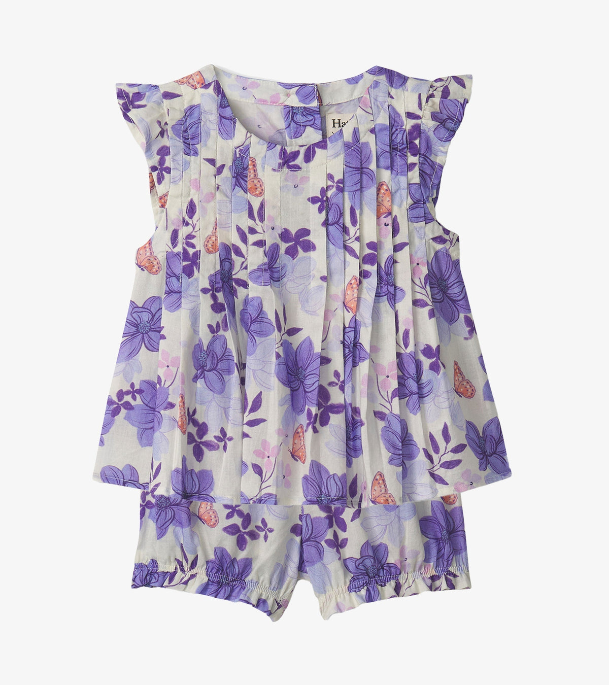 Hatley Baby & Toddler Girls Painted Magnolias Pin Tuck Tup & Bloomer Set