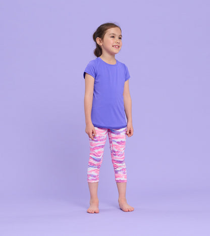 Hatley Girls Purple Mesh Trim T-Shirt