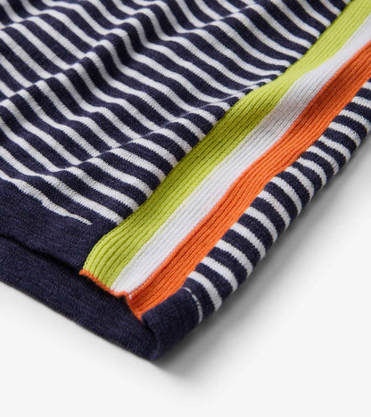 Hatley V-Neck Knit Tee - Patriot Blue Stripes