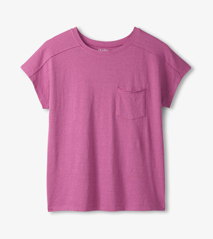 Hatley Slouchy Pocket Tee - Orchid