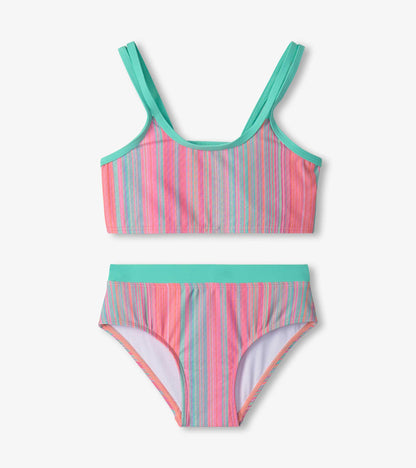 Hatley Girls Shimmer Stripe Bikini Set